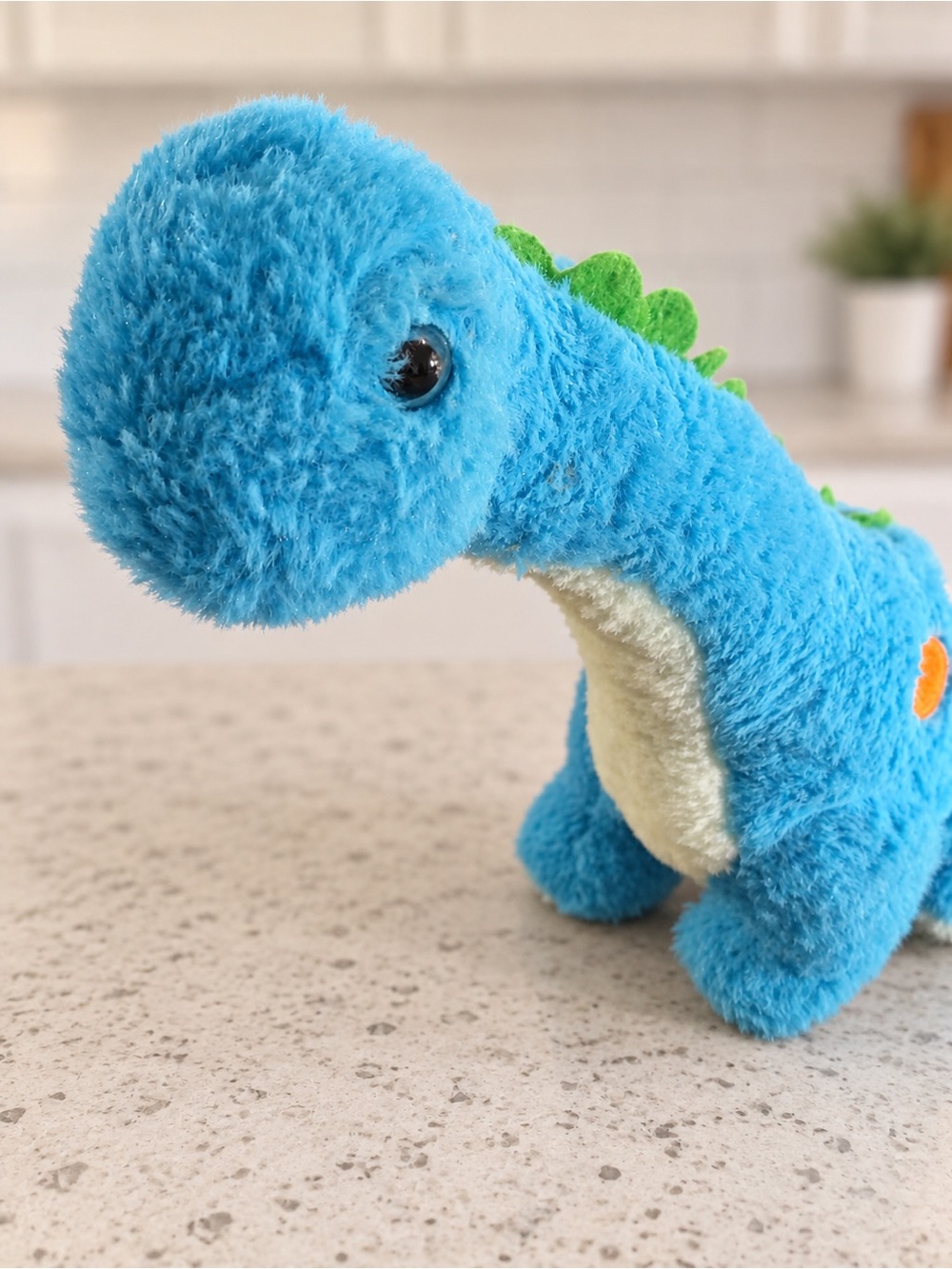 Large Blue Long Neck Dinosaur Plush 30” Battery Sound Feature As Is